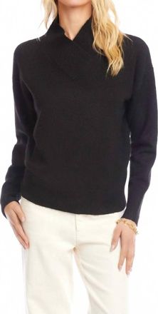 Karen Kane Shawl Collar Sweater In Black