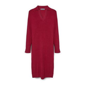 Elena Miro Kleedjes, Dames, Rood, 3Xl, Polyester, Viscose Yarn Jurk