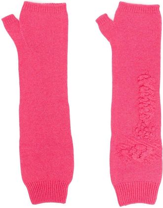 Barrie cashmere fingerless mittens - unisex - Cashmere - One Size - Pink