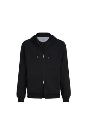 Brunello Cucinelli Hooded zip-up sweatshirt in Black at Nordstrom, Size Xxx-Large Eu