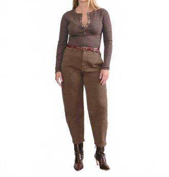 Everlane Womens The Utility Relaxed Barrel Organic Cotton Pants In Cocoa