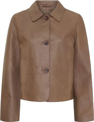 Notyz Giacca in pelle - - Jackets - Donna - Marrone - L