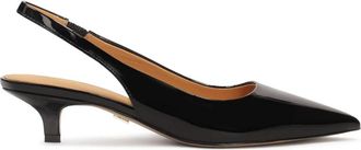 Kazar Zwart gelakte lage hakken pumps - Dames - Pumps - Zwart - 37 EU - Leer - Schoenen