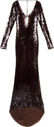 16Arlington Solarium sequin-embellished dress - women - Nylon - 14 - Brown