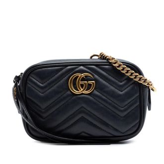 Gucci Pre-owned Gucci Mini GG Marmont Matelasse Leather Crossbody Ladies 2OP17IUMLG4H0SL8