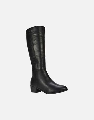 XY London Womens XY London Womens/Ladies Anne Low Block Heel Knee-High Boots - Black - Size: 7