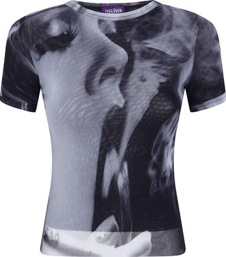 Jean Paul Gaultier T-Shirt Mesh Baby Smoking Women