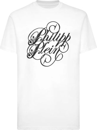 Philipp Plein T-shirt con ricamo Plein Coursive - Bianco