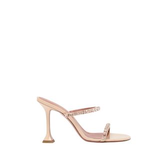 Amina Muaddi Dames, Schoenen, Bruin, Maat: 40 EU Leer