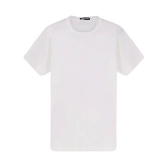 Tom Ford T-Shirts, male, White, Size: 3XL Crew-neck Short-sleeve T-shirt