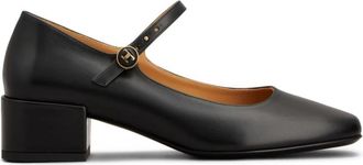 Tod's Zwarte Blokhak Enkelband Schoenen - Dames - Pumps - Zwart - 38 EU - Schoenen
