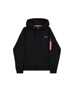 Alpha Industries Hoodie ALPHA INDUSTRIES Backprint Hoodie, Herren, Gr. L, schwarz, Obermaterial: 80% Baumwolle, 20% Polyester, regular fit, Sweatshirts Hoodie