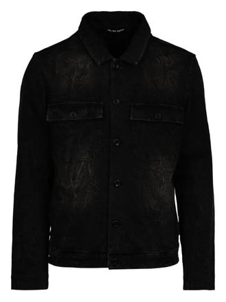 Hannes Roether buttoned chest-pocket shirt jacket - Grijs