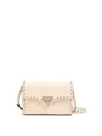 Valentino Garavani Rockstud Small Garnet Calfskin Crossbody Bag