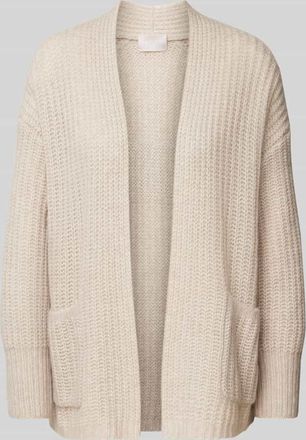 Hemisphere Cardigan aus Kaschmir-Baumwoll-Mix in Stein Melange, Gr&ouml;&szlig;e XL