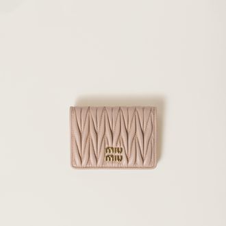 Miu Miu Matelass&eacute; nappa leather card holder