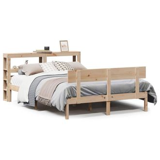Berkfield Home Bed Frame without Mattress 140x200 cm Solid Wood Pine in Brown