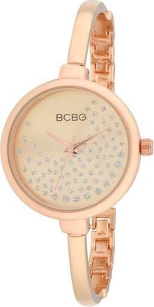 BCBGeneration Crystal Dial Bracelet Watch, 32mm in Rose Gold at Nordstrom Rack