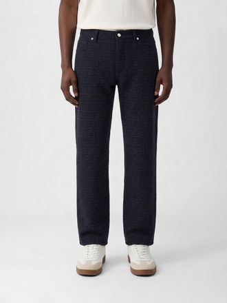 Fendi Jeans straight Fendi in denim con monogram