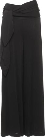 Marella Wijde broek - Dames - Wijde Broeken - Zwart - L - Broeken