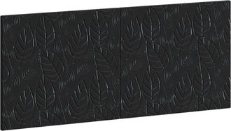 vidaXL Cabecero Montada En La Pared Delft Negro Madera De Ingenier&iacute;a Vidaxl