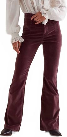 Free People Jayde Cord Flare Jeans In Chocolate Truffle
