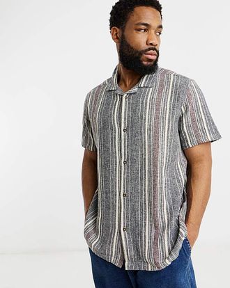 Jacamo Textured Stripe Shirt