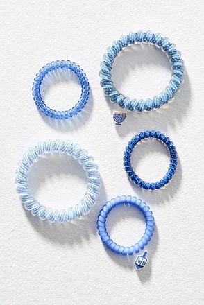 Teleties Holiday Mix Coil Hair Ties, Set of 5