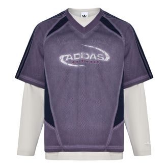 adidas Street M 2in1 T-Shirt LS Asia Sizing Shadow Violet KX0818