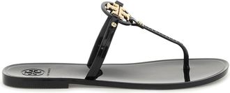 Tory Burch Black Rubber Miller Thong Slippers