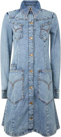 Moschino Kleedjes, Dames, Blauw, S, Denim, Denim Shirt Dress