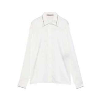 D.exterior Camicia con Bordi Decorati - - Blouses & Shirts - Donna - Bianco - M