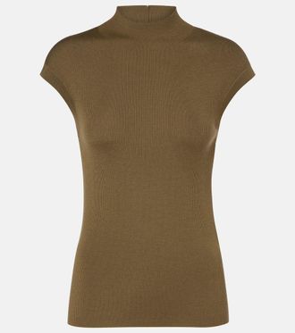 Jardin Des Orangers Ribbed-knit virgin wool top