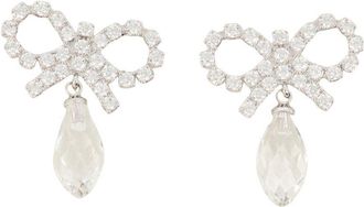 Self Portrait Bow Droplet Earrings