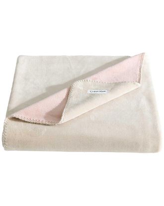 Calvin Klein Modern Reversible Solid Throw Blanket