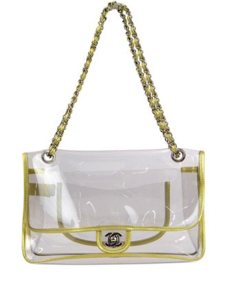Chanel 2007 Naked Flap shoulder bag - women - Vinyl/Leather - One Size - White