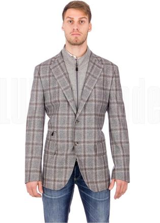 Luigi Bianchi Mantova Draagbare reisjas voor stijlvolle avonturen - Heren - Blazers - Veelkleurig - 2XL - Jassen