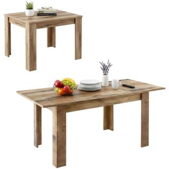 Dmora Tavolo Allungabile Takumi, Allungabile, 10 Posti Made in Italy, 90x137x79h cm Marrone Acacia