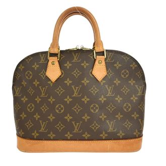 Louis Vuitton Alma Handbag Monogram Canvas Brown Canvas Handbag (Pre-Owned)