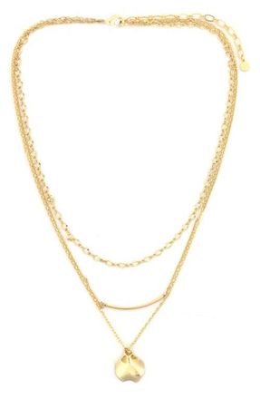 Panacea Layered Teardrop Necklace in Gold at Nordstrom