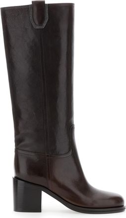 Brunello Cucinelli Brown Leather Boots