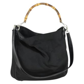 Gucci Pre-owned Vintage Nylon Handtas - Dames - Vintage Handtas - Zwart - ONE Size - Nylon - Vintage