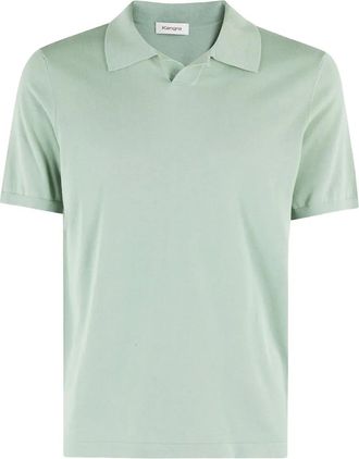 KANGRA Polo in cotone con ricamo logo - Verde