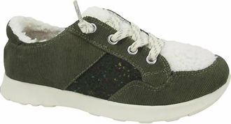 Jellypop Womens Fable Sneakers In Olive Corduroy