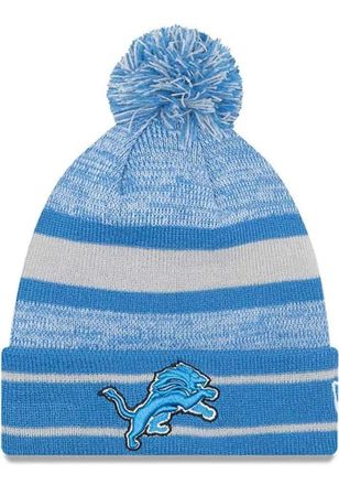 New Era Unisex-Adult NFL Official Sport Knit Classic Cuffed Knit Pom Beanie Hat, Detroit Lions, One size