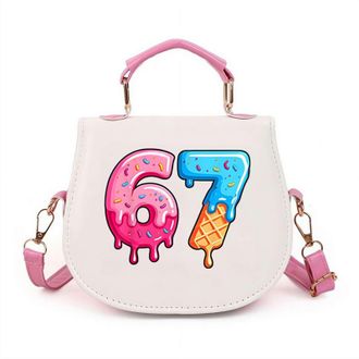 Generic ZXCVWWE 67 Handbag,Funny 67 Ice Cream Handbag,Santa Says SixSeven Crossbody Bag,Cute Six Seven Ice Cream Drip Bags,Funny 6 7 Meme,Novelty Six Seven Gi
