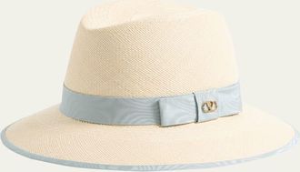 Valentino Garavani VLOGO Straw Fedora