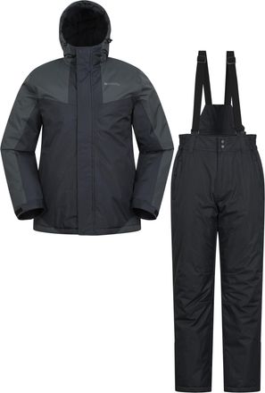 Mountain Warehouse Mens Ski Jacket and Pant Set - Breathable, Thermal Tested -30°C Snowskirt, Microfibre insulation - Best for Autumn Winter, Sports, Walking & Outdoors 