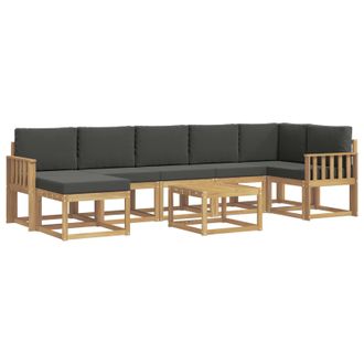 vidaXL Conjunto De Sof&aacute;s De Exterior 8 Pcs Blanco Y Antracita Vidaxl