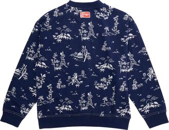Kenzo Boys Crewneck Sweatshirt Blue Cotton Hoods & Sweatshirts